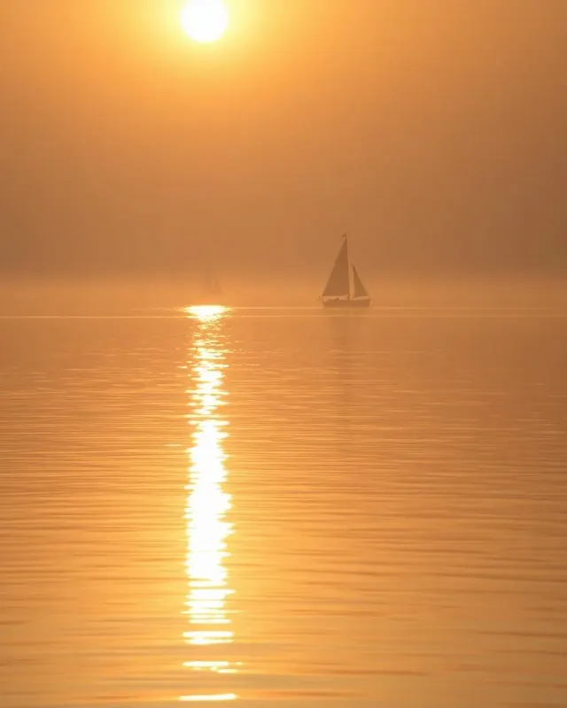 Calm Nile source at dawn with a planning board overlay